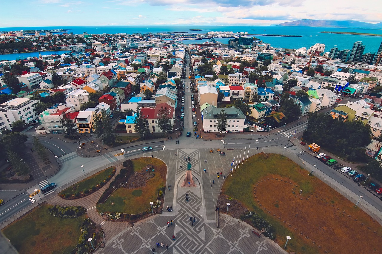 Vista aérea de Reykjavík