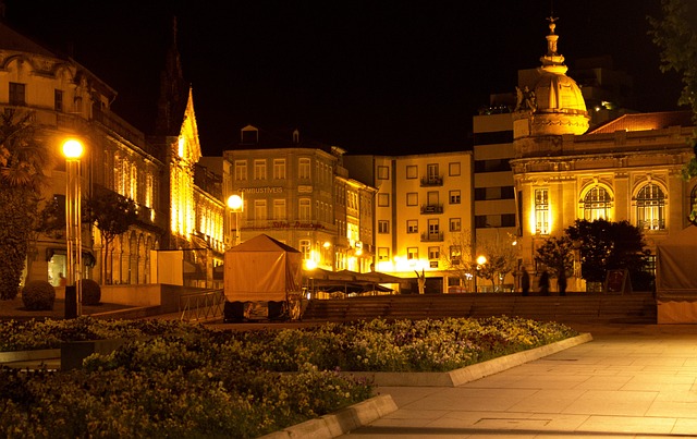 Braga Portugal Nachtszene